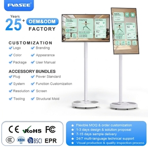 Newest Portable <b>Android</b> Smart <b>TV</b> 21.5 27 Inch 32 LCD Advertising Display Wheeled Mobile With Stand Home Device 120Hz Refresh - Product Image 1