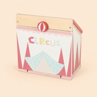 Ensemble de jouets de cirque en bois avec logo personnalisé, théâtre de scène éducatif Montessori pour enfants, vente en gros OEM ODM de jeux en bois
