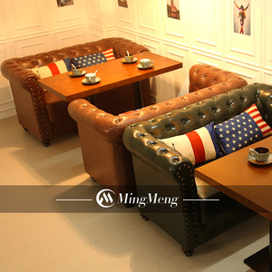 Mobili commerciali Chesterfield Design ristorante divano Night Club mobili divano e tavolo Set moderno caffè contemporaneo - Product Image 5