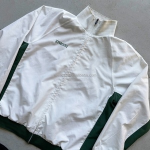 Factory Custom 2 Piece Patchwork Design Nylon Tracksuit <b>Zipper</b> <b>Jackets</b> and Nylon Pants Jogging Suit Lightweight Windbreaker Set - Product Image 4