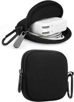 Mini pochette en néoprène avec fermeture éclair pour chargeur de téléphone, AirPods, câbles USB et écouteurs, adaptateur MagSafe, porte-clés