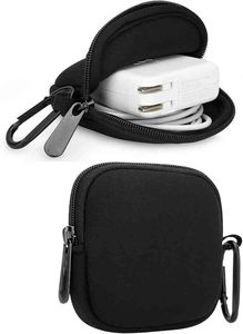 Mini pochette en néoprène pour chargeur de téléphone, <span class=keywords><strong>AirPods</strong></span>, câbles USB et écouteurs avec adaptateur <span class=keywords><strong>MagSafe</strong></span> et porte-clés - Product Image 4