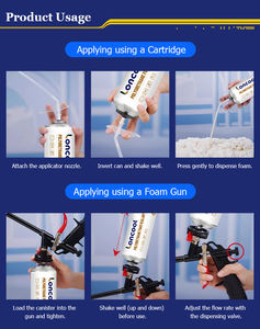 Scellant en <span class=keywords><strong>mousse</strong></span> PU OEM d'usine à haute expansion, <span class=keywords><strong>isolation</strong></span> <span class=keywords><strong>thermique</strong></span>, insonorisation et <span class=keywords><strong>isolation</strong></span> contre la chaleur - Product Image 3