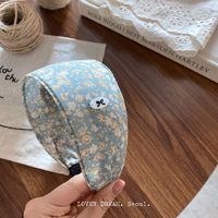 C&J YANYE 5CM Tissu à pois coloré imprimé floral, tissu de marque de luxe, bandeaux pour cheveux pour filles, accessoires pour cheveux pour femmes