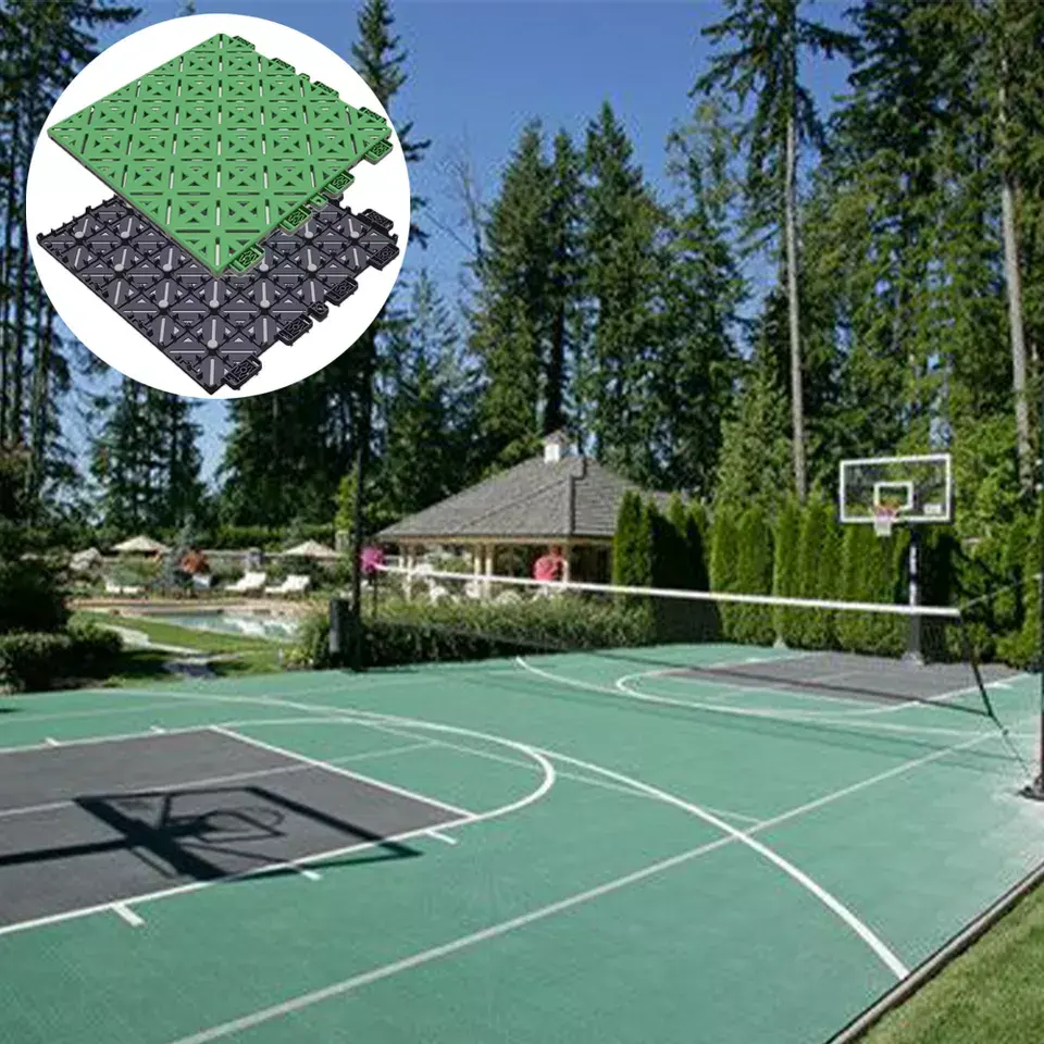 Outdoor Fiba Approved Hard Flat Surface Sports Skating And Hockey Sport Flooring Pickle Ball Sports Flooring Court Flooring