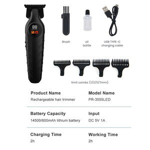 PRITECH Hot thiết kế mới có thể sạc lại râu tông đơ không dây tóc Clipper cho nam giới - Product Image 3