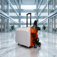Machine de nettoyage et de décapage de la rouille à laser fibre haute puissance 500W, portable, pour la rouille tenace, la peinture, le bois, la pierre, l'aluminium