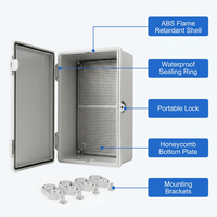 Boîtier de distribution d'alimentation étanche IP67 en plastique ABS ZEBOX pour instruments électroniques de surveillance intérieurs et extérieurs