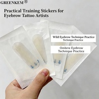 Autocollant d'entraînement pour microblading des sourcils en silicone, personnalisable avec logo, pour débutants, étanche, pour la pratique de la forme des sourcils et la formation au tatouage