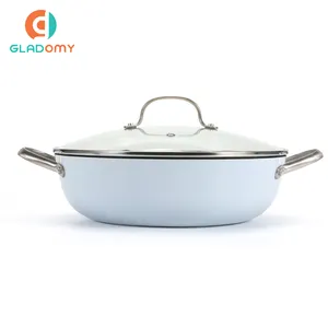 New Design Lightweight Cast Iron Pot Custom Nonstick Cookware Cast Iron Ceramic Soup Pot With Lid Enamel Pots