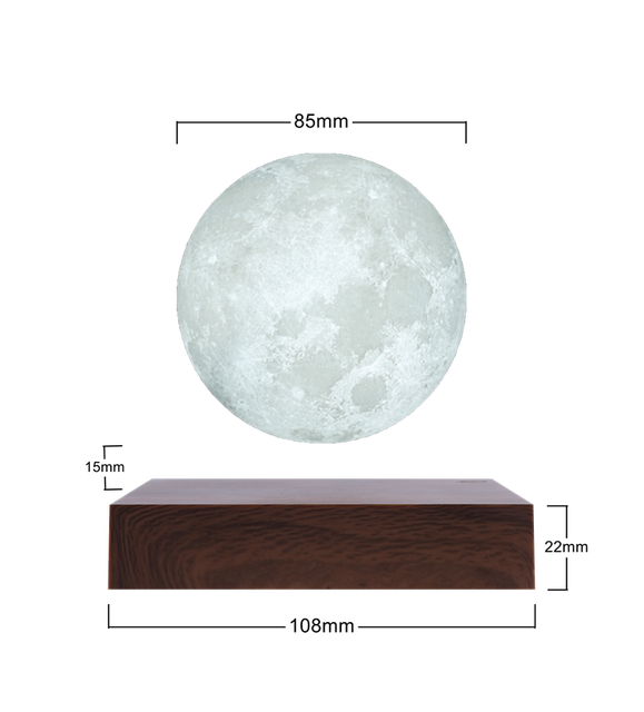 Unique Moon Lamp Small Size 85MM Levitating Moon Light 3D Printing Table Lamp