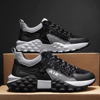 Chaussures de course légères et respirantes en similicuir avec semelle extérieure en caoutchouc, baskets décontractées pour hommes, antidérapantes, à semelle épaisse, personnalisables