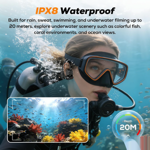 หูฟังแบบส่งเสียงผ่านกระดูกพร้อมกล้องบันทึกวิดีโอแบบแฮนด์ฟรี POV 1080P หูฟังแบบเปิดหูสำหรับเล่นกีฬา AI IPX8 รองรับโลโก้สั่งทำ - Product Image 4