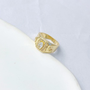 JML Wholesale 14k Gold Plated <strong>Crystal</strong> Children's Fashion <strong>Ring</strong> Daily Wear Accessory Religious Design Hollow Cross Virgin Mary - Product Image 5