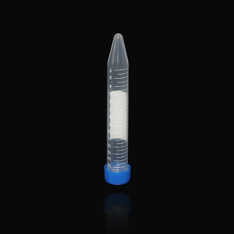 Tubo de centrífuga cônico estéril transparente de plástico com tampa de rosca, bom preço, 15ml, 50ml
