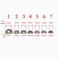 Guide de fil pour machine à tresser 630, œillet en céramique de zircone blanc, trou intérieur 4 mm, support métallique, distance entre trous 13 mm, poli miroir Ra