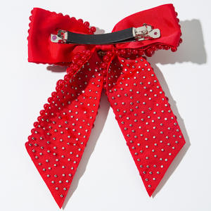 Automne et hiver luxe <span class=keywords><strong>cheveux</strong></span> arc Barrette strass arc lumière fête métal tissu <span class=keywords><strong>cheveux</strong></span> accessoire mignon enfants arc pince à <span class=keywords><strong>cheveux</strong></span> - Product Image 2