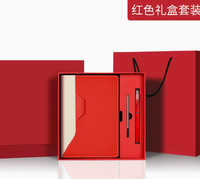 Carnet de réunion d'affaires personnalisé avec logo imprimé UV et porte-stylo, coffret cadeau pour événements d'entreprise