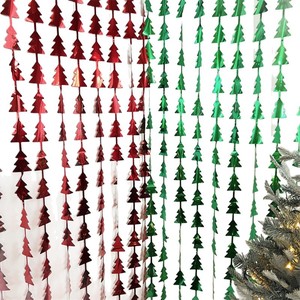 Christmas Christmas tree pine tree rain curtain store dress up party annual meeting decoration Christmas decoration <strong>background</strong> - Product Image 5