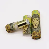 Emballage cosmétique en tube de papier recyclable avec impression UV personnalisée pour rouge à lèvres, maquillage, produits de beauté, ensemble d'emballages