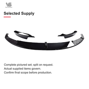 Juego de alerones delanteros para BMW Serie 3 F30 Sport 2012-2019, negro brillante, estilo exterior. - Product Image 3