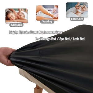 Housse de <span class=keywords><strong>table</strong></span> de <span class=keywords><strong>massage</strong></span> en PU, drap-housse élastique réutilisable pour lit de spa - Product Image 2