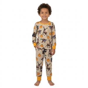 En stock: Conjuntos de ropa casual para niños, pijamas y ropa de dormir con estampado de patos mallard y calabazas, ideales para la temporada de caza de otoño. - Product Image 1
