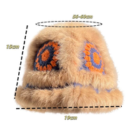 Nuevo Sombrero de Pescador de Pelo Sintético de Conejo para Mujer 2026, Diseño Lindo de Cabeza de León y Tigre Chino, Gorro Suave, Esponjoso y Cálido