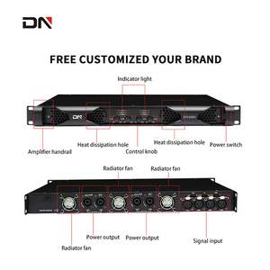 เครื่องขยายเสียง4x800W 1U แอมพลิไฟเออร์คลาส D 4แชนแนลเครื่องขยายเสียงระดับมืออาชีพ - Product Image 4