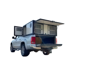 Custom Aluminum Transport Dog Box for Truck with Whale Tail <b>Handle</b> <b>Lock</b> and <b>Window</b> - Product Image 1