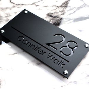 Targhe Personalizzate in Acciaio Inox per Numeri di Porta, Insegne con Nome dell'Hotel, Segnali con Numero della Stanza, Targhette per Edifici - Product Image 5
