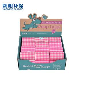 Bolsas para excremento de perro OEM de lujo sostenible, diseño de dibujos animados, material engrosado, biodegradables, de almidón de maíz PLA, compostables, en rollo, a prueba de fugas - Product Image 1