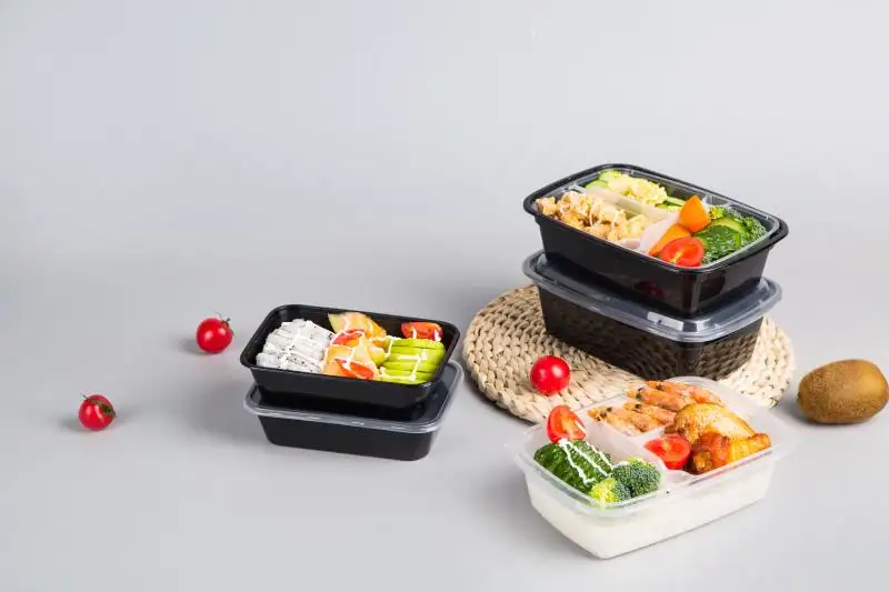 F750 Wegwerp Rechthoek Plastic Container 750Ml Afhaalsalade Fast Food Lunchbox