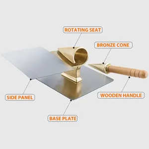 Rodillo de cono de gofres antiadherente de bronce de Venta caliente, accesorio de cocina para hornear para hacer helados o <span class=keywords><strong>conos</strong></span> de aperitivos - Product Image 4