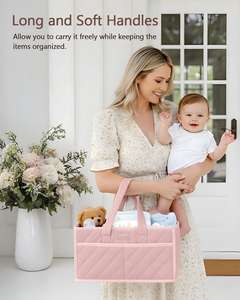 Organizador de Pañales de Poliéster con 3 Compartimentos Extraíbles, 4 Bolsillos Laterales, Portátil, para Uso en el Coche o Guardería, Resistente al Agua, Gran Capacidad - Product Image 5