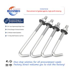 304 Stainless Steel <strong>Nuts</strong> Collection Asbestos <strong>Tile</strong> Hooks-Square Irregular Screw Round Right Angle J-Shaped Bolt - Product Image 1