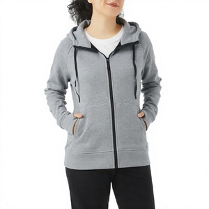 JAC22 DZ54182 Colección Primavera Verano Sudadera con Capucha para Mujer, Holgada, de Manga Corta, con Cierre, Tejida, Anti-Pilling, con Estampado Frontal - Product Image 4