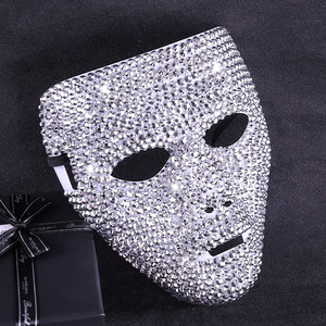 Máscara Facial de Plástico con Pedrería, Modelo MJ025, Estilo Kunishio, para Fiestas, Bailes, Conciertos, Halloween, Pascua, Carnaval - Product Image 1