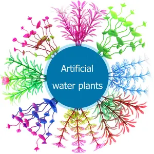 Lifelike plantas plásticas artificiais plantas aquáticas peixes tanque acessórios aquário decorativo plantas aquáticas
