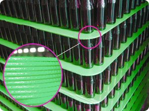 Séparateur de bouteilles en <span class=keywords><strong>polypropylène</strong></span> ondulé scellé sur les bords, alvéolé, pour feuilles et plateaux, impression, découpe, écologique - Product Image 2