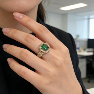 <b>CUSTOM</b> SILVER 10K/14K/18 SOLID GOLD CLASSIC LAB GROWN CVD IGI VVS-VS QUALITY BRILLIANT CUT ENGAGEMENT PARTY FASHION CLUSTER <b>RING</b> - Product Image 5