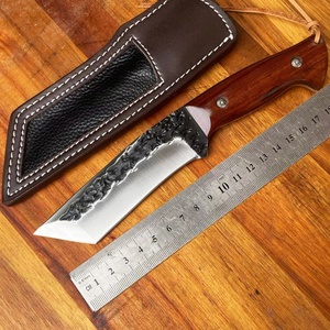 มีดคุณภาพสูงสำหรับการต่อสู้และกิจกรรมกลางแจ้ง ปรับแต่งได้ตามต้องการ ผลิตตามแบบ OEM/DIY ใบมีดสแตนเลส พร้อมปลอกไม้ รับประกัน 1 ปี - Product Image 6