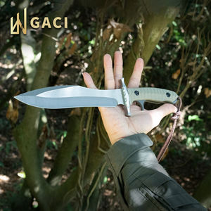 Couteaux d'extérieur en acier inoxydable et manche en caoutchouc Couteaux de poche et de chasse personnalisables OEM pour le camping, le bricolage et l'utilisation industrielle - Product Image 3