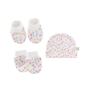 Детские варежки и пинетки шапка и варежки для новорожденных Комплект из шапки и перчаток