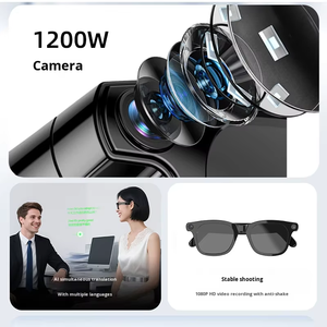 Lunettes Intelligentes IA <span class=keywords><strong>avec</strong></span> Traduction en Temps Réel, Assistant IA, Caméra 1200W pour Prise de Photos et Stabilisation Vidéo, Commande Vocale, Tendance 2026 - Product Image 4