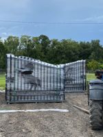 Puerta de acero de 20 pies, puerta de hierro forjado con galvanizado en caliente para entrada de Villa, jardín, puerta eléctrica de acero galvanizado