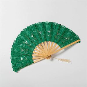 Éventail pliant en dentelle pour femmes, personnalisé, imprimé, pour la musique, les mariages, la décoration intérieure, accessoires de danse écologiques peints - Product Image 3