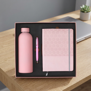 Liviya ชุดของขวัญสมุดโน้ตปั๊มลายนูนหนัง PU 3-in-1, ของขวัญใส่โลโก้ได้ตามต้องการ - Product Image 5