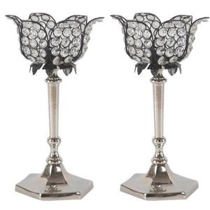 Élégant Porte-Bougie en Métal et Cristal, Décoration de Table pour la Maison, l'Hôtel, Noël, Prix Minimum - Product Image 2