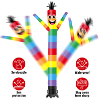 Danseur gonflable de la série Rainbow, tube ondulatoire pour les fêtes en plein air, les festivals, nouvel accessoire d'affichage en magasin, souffleur non inclus